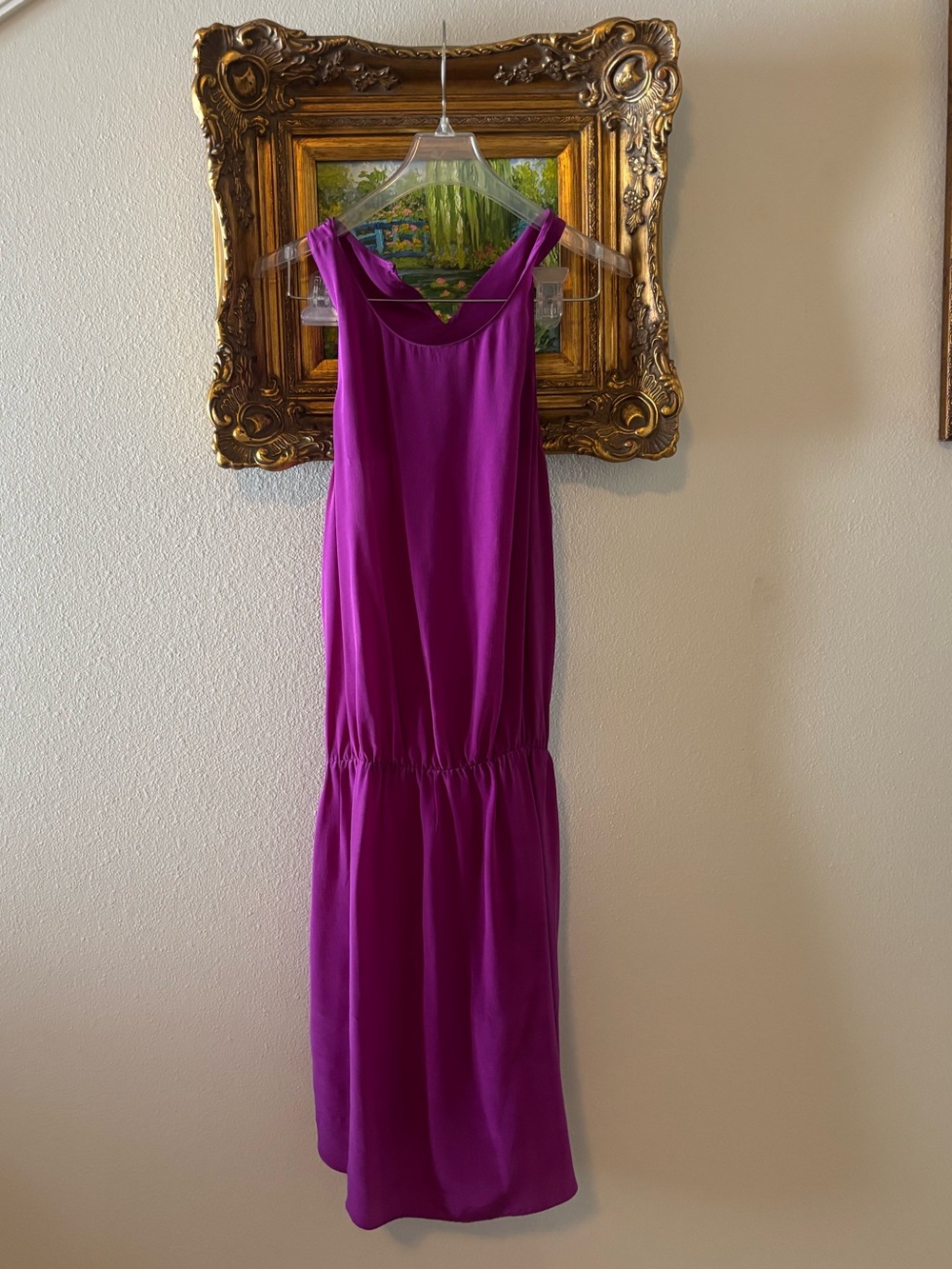 Rory Beca 100% Silk Magenta Purple LSU Dress